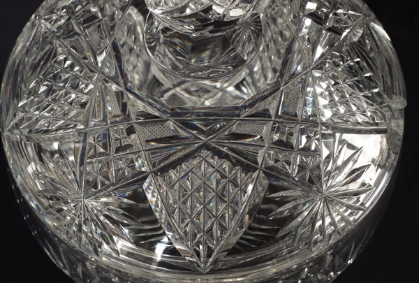 Large Baccarat crystal punch serving bowl bol, late 19th century