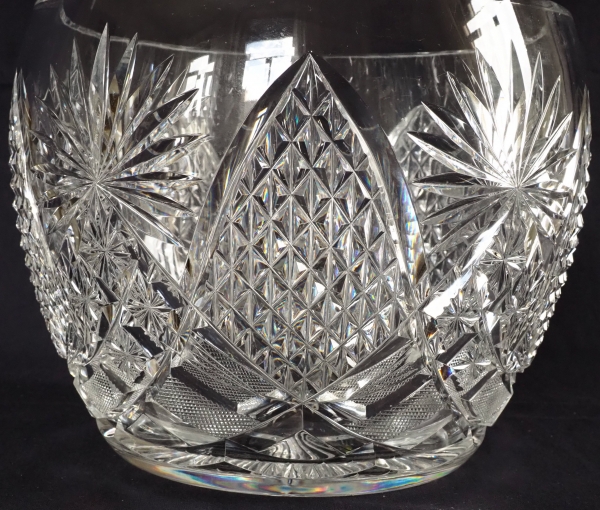 Large Baccarat crystal punch serving bowl bol, late 19th century