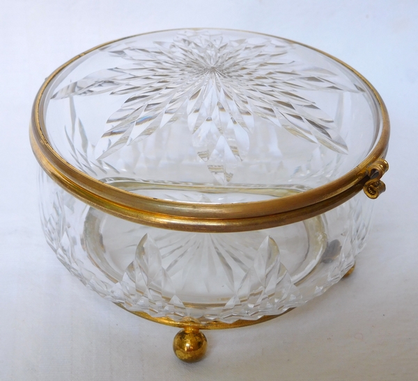 Baccarat crystal and gilt brass candy box / sugar box