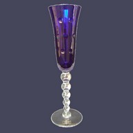 St Louis crystal champagne flute, Bubbles pattern