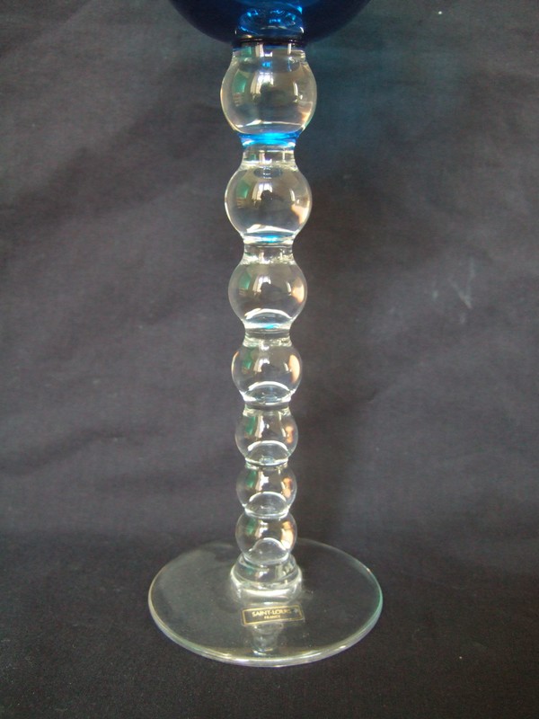 St Louis crystal hock glass, Bubbles pattern