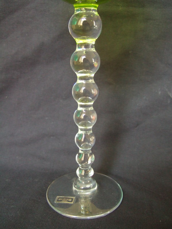 St Louis crystal hock glass, Bubbles pattern