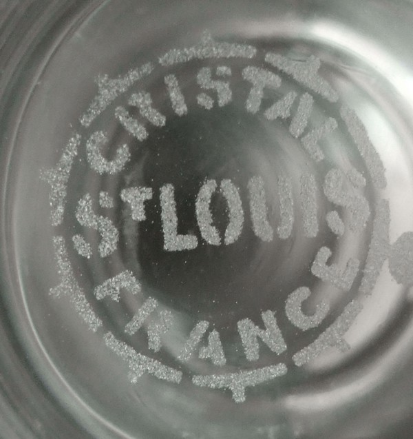 St Louis crystal hock glass, Bubbles pattern