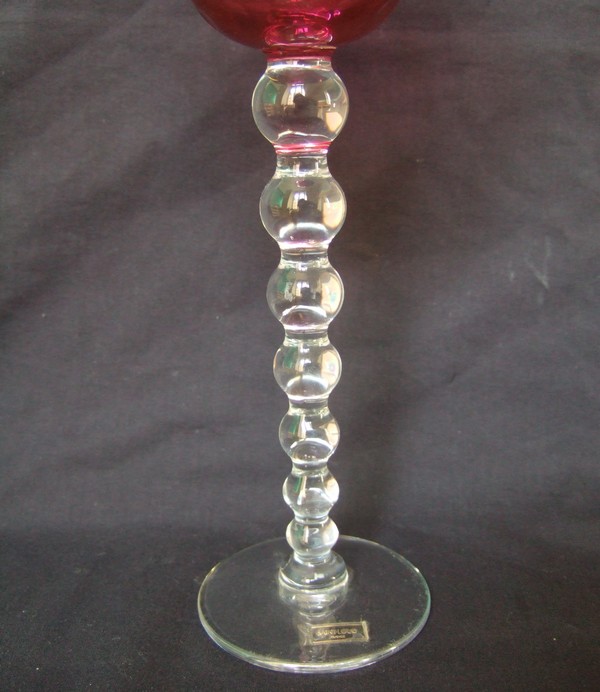 St Louis crystal hock glass, Bubbles pattern