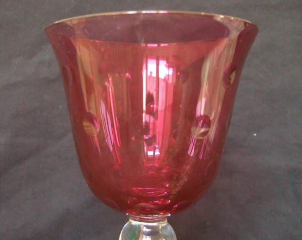 St Louis crystal hock glass, Bubbles pattern