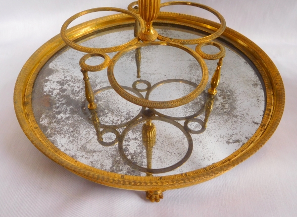 Service cabaret d'époque Empire Restauration en cristal du Creusot et bronze doré