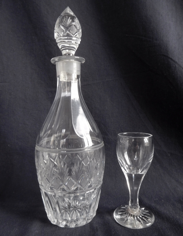 Empire Le Creusot crystal and ormolu liquor set, early 19th century