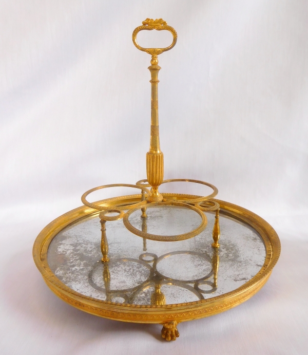 Empire Le Creusot crystal and ormolu liquor set, early 19th century