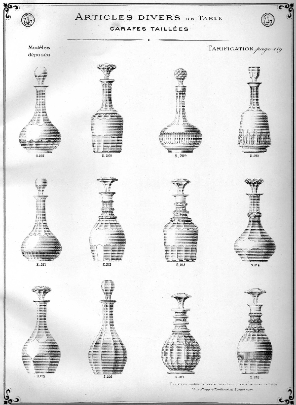 Carafe à cognac / carafe à whisky en cristal de Baccarat