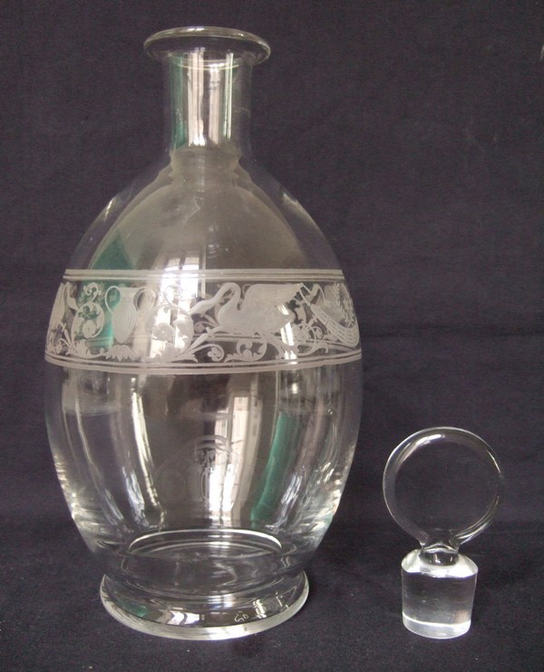 Baccarat crystal wine decanter, Empire style