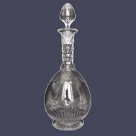 Carafe en cristal de Baccarat, modèle de qualité, étiquette papier