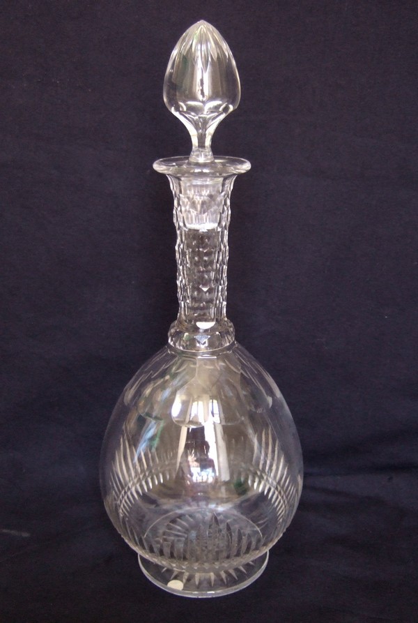 Carafe en cristal de Baccarat, modèle de qualité, étiquette papier