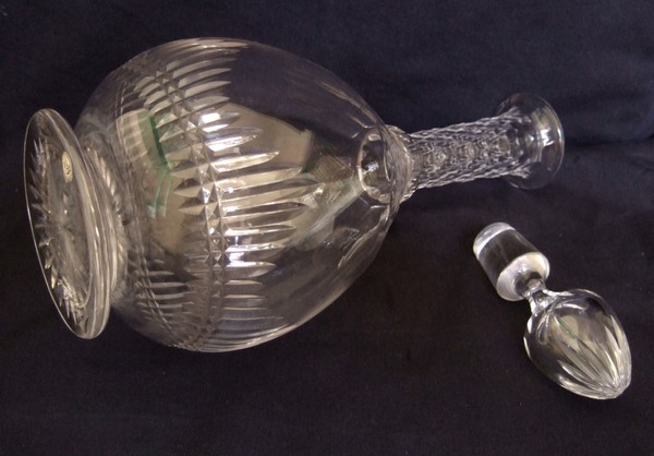 Carafe en cristal de Baccarat, modèle de qualité, étiquette papier