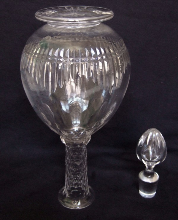 Carafe en cristal de Baccarat, modèle de qualité, étiquette papier