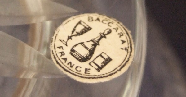 Baccarat crystal decanter, original sticker