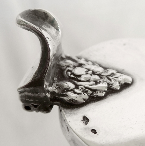 Baccarat crystal decanter, Pontarlier pattern, sterling silver bottleneck stopper