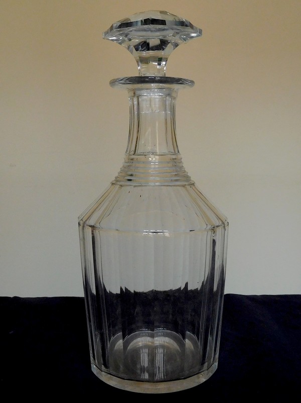 Carafe à vin / cognac / whisky en cristal de Baccarat, époque Napoléon III