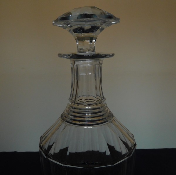 Carafe à vin / cognac / whisky en cristal de Baccarat, époque Napoléon III