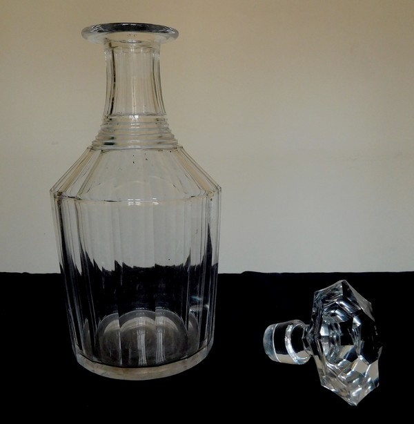 Carafe à vin / cognac / whisky en cristal de Baccarat, époque Napoléon III