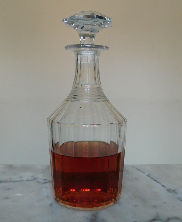 Baccarat crystal whisky decanter, circa 1850