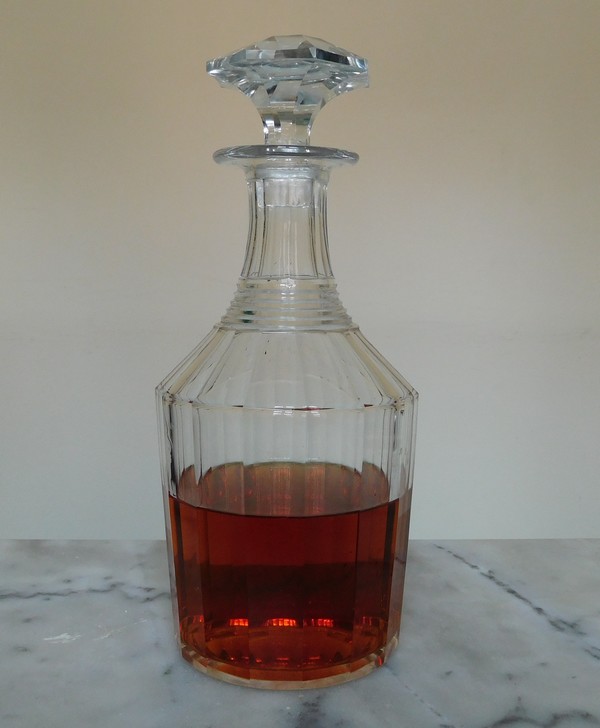 Carafe à vin / cognac / whisky en cristal de Baccarat, époque Napoléon III