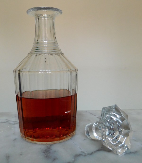 Carafe à vin / cognac / whisky en cristal de Baccarat, époque Napoléon III