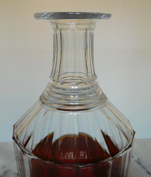 Carafe à vin / cognac / whisky en cristal de Baccarat, époque Napoléon III