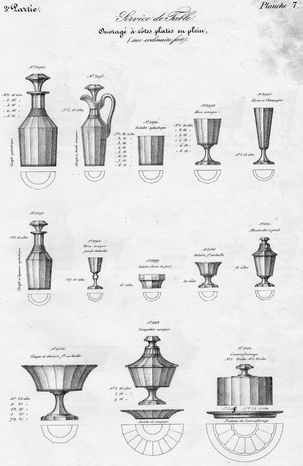 Carafe à vin / cognac / whisky en cristal de Baccarat, époque Napoléon III