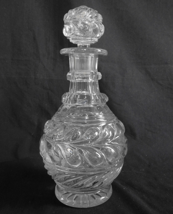 Le Creusot crystal whisky decanter / wine decanter, early 19th century circa 1830