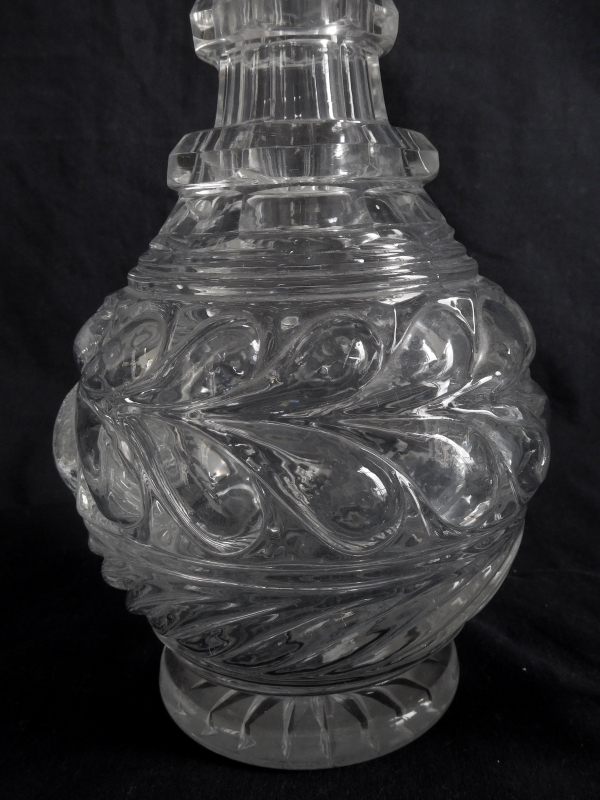 Le Creusot crystal whisky decanter / wine decanter, early 19th century circa 1830