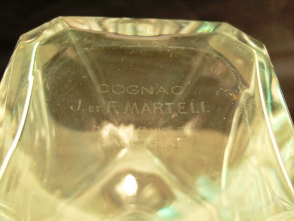 Carafe à cognac Cordon Bleu en cristal de Baccarat pour J & F Martell, signé