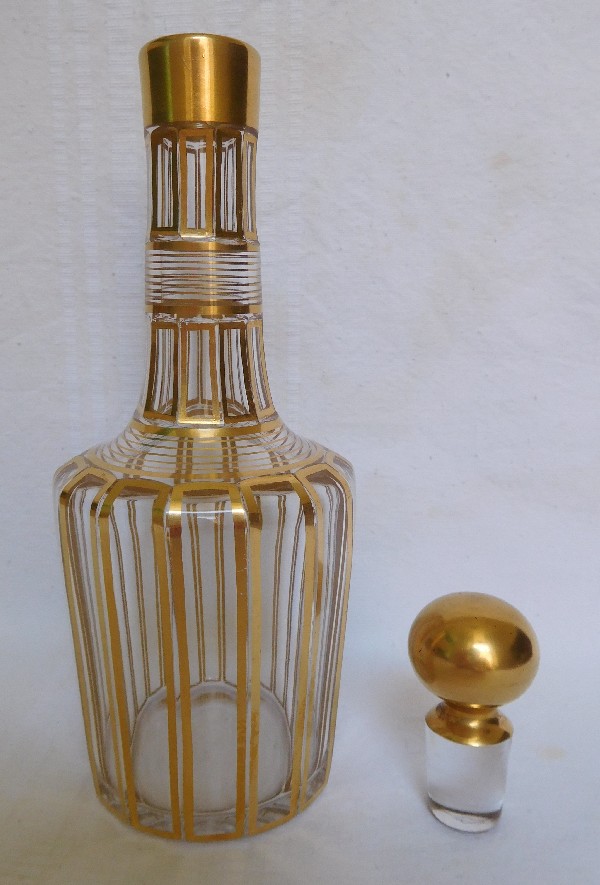 Antique French Baccarat crystal liquor decanter, late 19th century