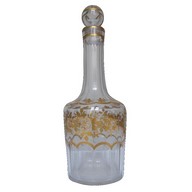 Carafe à liqueur en cristal de Baccarat doré à l'or fin, époque fin XIXe