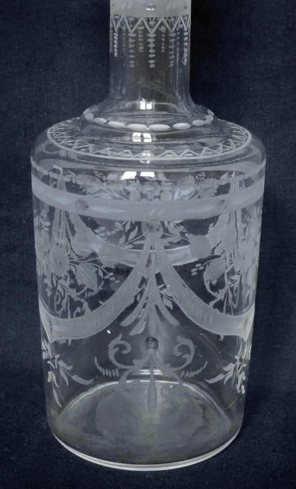 Louis XVI style crystal liquor decanter, 19th century circa 1870