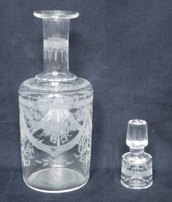 Louis XVI style crystal liquor decanter, 19th century circa 1870