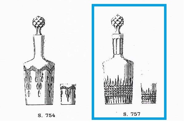 Baccarat crystal liquor decanter, Nancy pattern