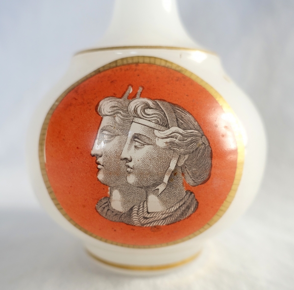 Baccarat crystal opaline liquor bottle - Napoleon III production