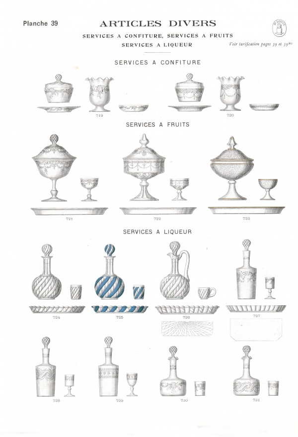 Carafe à liqueur en cristal de Saint Louis dorée à l'or fin, style Louis XV