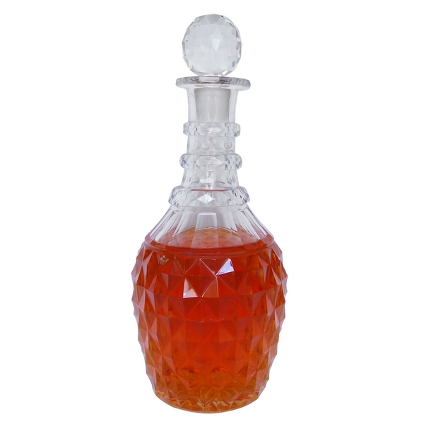 Carafe à vin / flacon à whisky en cristal, Le Creusot ou Baccarat époque Restauration 1820 - 1830