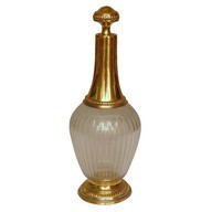 French antique crystal and vermeil wine decanter