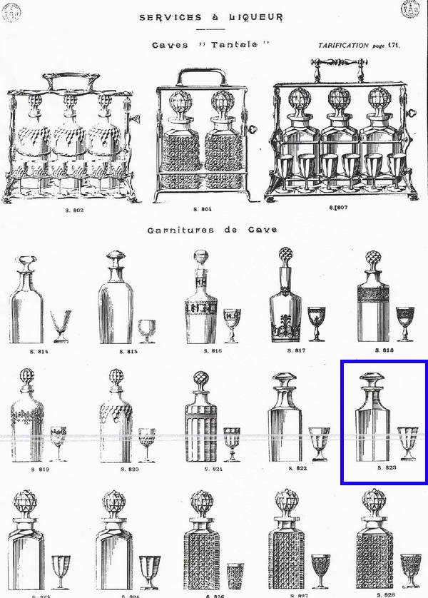 Carafe à whisky ou liqueur en cristal de Baccarat taillé