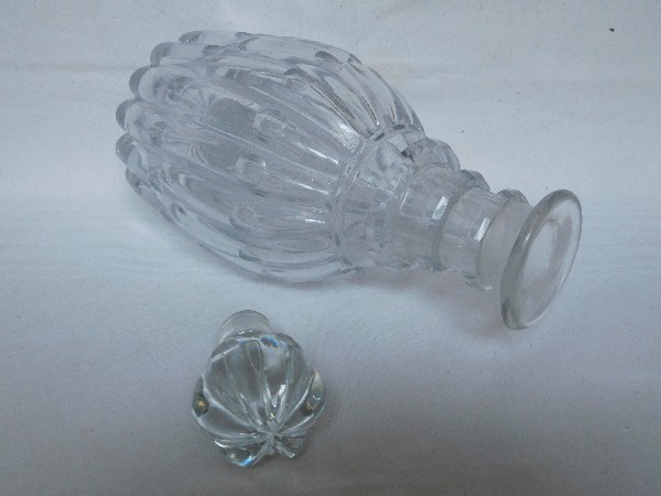 Carafe à vin flacon à whisky en cristal, Le Creusot ou Baccarat vers 1830