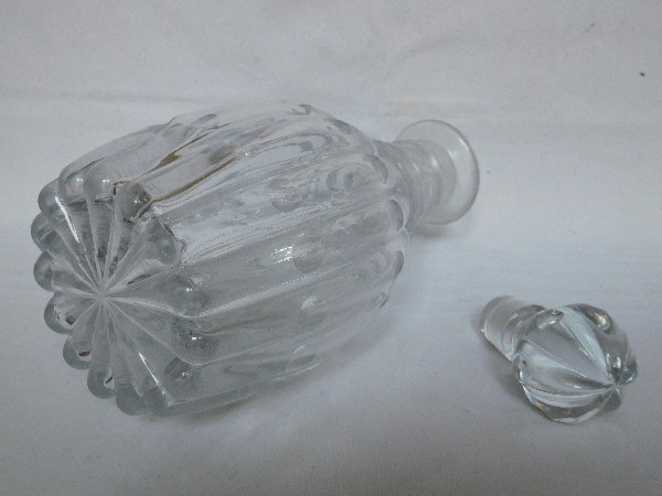 Carafe à vin flacon à whisky en cristal, Le Creusot ou Baccarat vers 1830