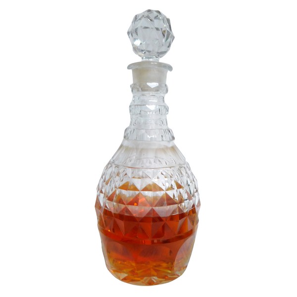 Le Creusot, carafe à cognac / whisky en cristal taillé d'époque Charles X - vers 1820