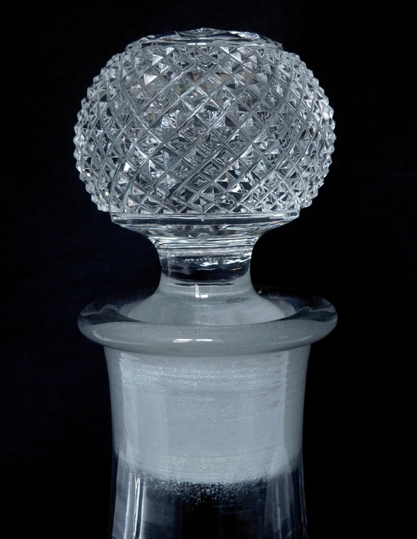 Le Creusot / Baccarat cut crystal wine / brandy decanter, early 19th century