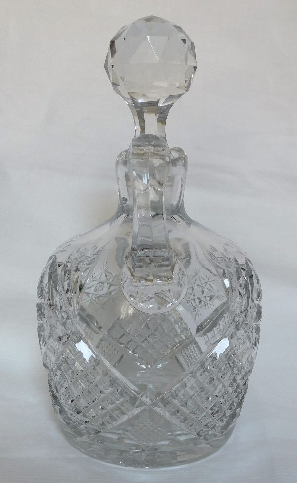 Baccarat crystal whisky decanter - rare collector with the paper sticker