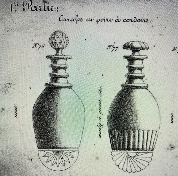 Le Creusot crystal whisky bottle - 19th century circa 1830 - 1840