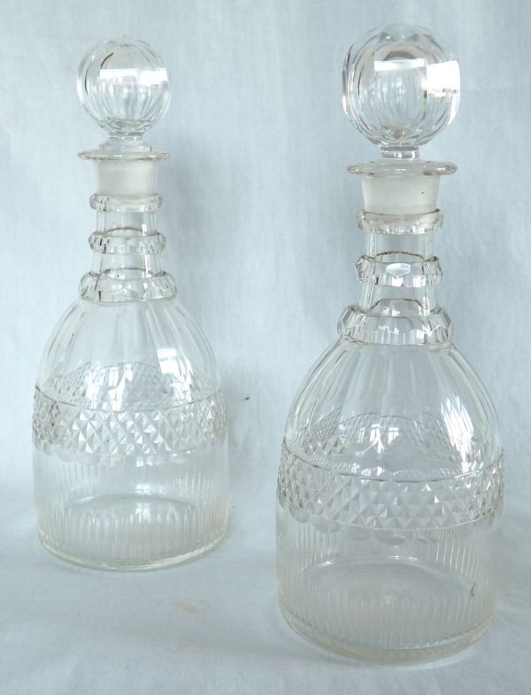 Le Creusot crystal whisky bottle - 19th century circa 1830