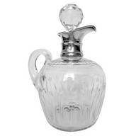 Carafe à vin fin ou à whisky en cristal de Baccarat et argent massif