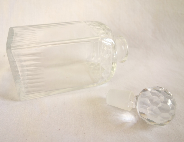 Burr wallnut and Le Creusot crystal liquor set, Empire period, early 19th century